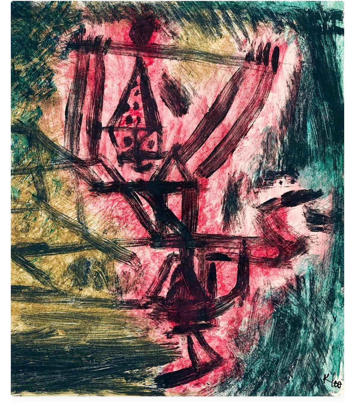 Der wilde Mann – The Wild Man (1922) by Paul Klee, artwork reference