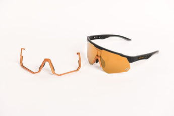 Cycling Sunglasses Blade Matte Black Gold - Garage Cycles - Garage Cycles