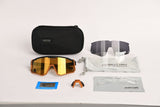 Cycling Sunglasses Blade Matte Black Gold - Garage Cycles - Garage Cycles