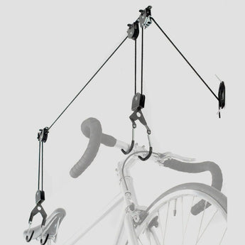 Delta Single Bike Ceiling Hoist With Straps - Delta - Garage Cycles