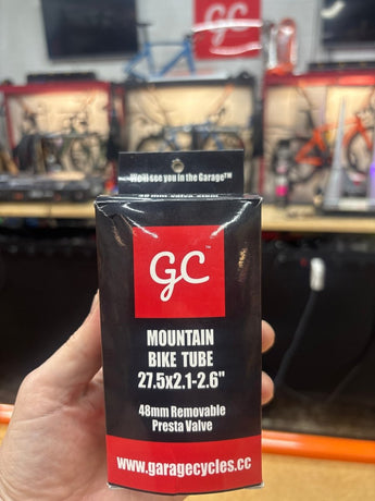 GC 27.5 x 2.1 - 2.6” tube 48 mm removable presta valve stem - Garage Cycles - Garage Cycles