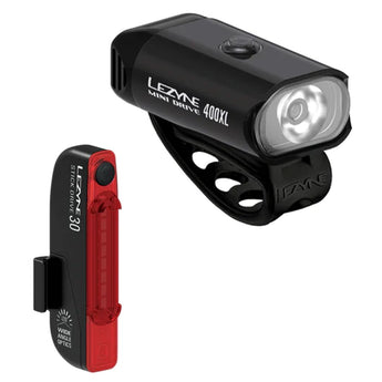 Lezyne Mini Drive 400 and Stick 30 Light System - Lezyne - Garage Cycles