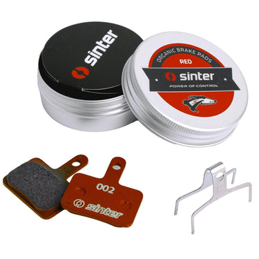 Sinter Premium Organic Disc Brake Pads, Red - Sinter - Garage Cycles